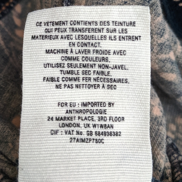 Pilcro + Letterpress Navy Printed Serif Cords 26 - Picture 8 of 8